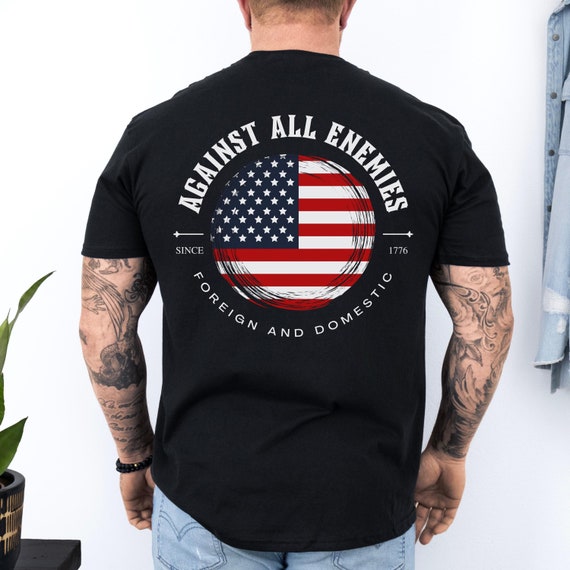 Enemy - Distressed American Libertarian T-Shirt Enemy - Distressed American Libertarian T-Shirt