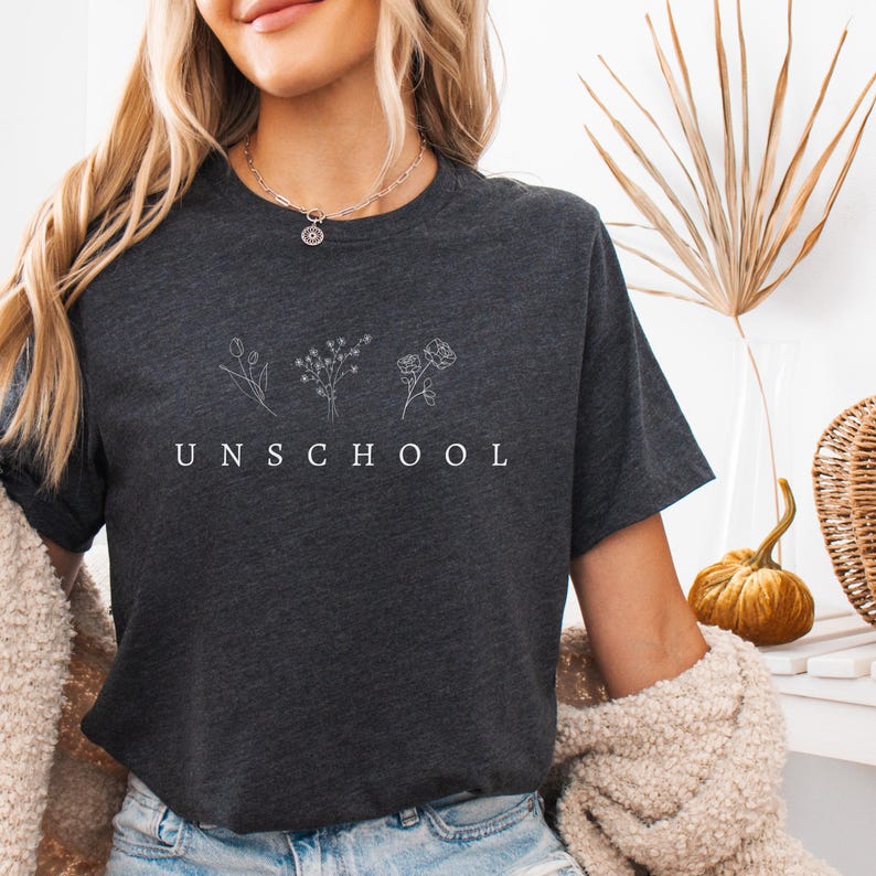 Unschool Homeschool Mom Shirt Raise Them Wild And Free Shirt Back to School Mama Wildflower Gift for Her Graphic Tee Mama Not All Classrooms Have Four Walls Outdoor Crunchy Homeschooling Present Her T-shirt Conspiracy Realist Theorist Theories Homeschooler Gifts Her Wife Mother Motherhood Free Thinker Truth Homemaker Stay At Home Mom Tin Foil Hat Humor Crunchy Conservative Libertarian Freedom Free Anti Government System For Friends Trendy Minimalist Aesthetic MAHA RFK Jr Agenda Co-op Unschooling