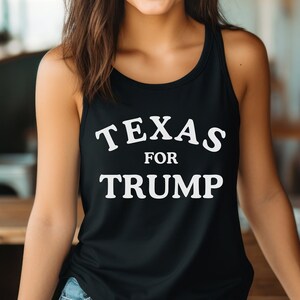 Texas for Trump MAGA AF 2024 Shirt for Women, Texas Freedom Save America Tank Top, Anti Biden Conservative Libertarian Texan Racerback Tank, Black, from Patriotic Parenting