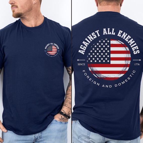 Enemy - Distressed American Libertarian T-Shirt Enemy - Distressed American Libertarian T-Shirt