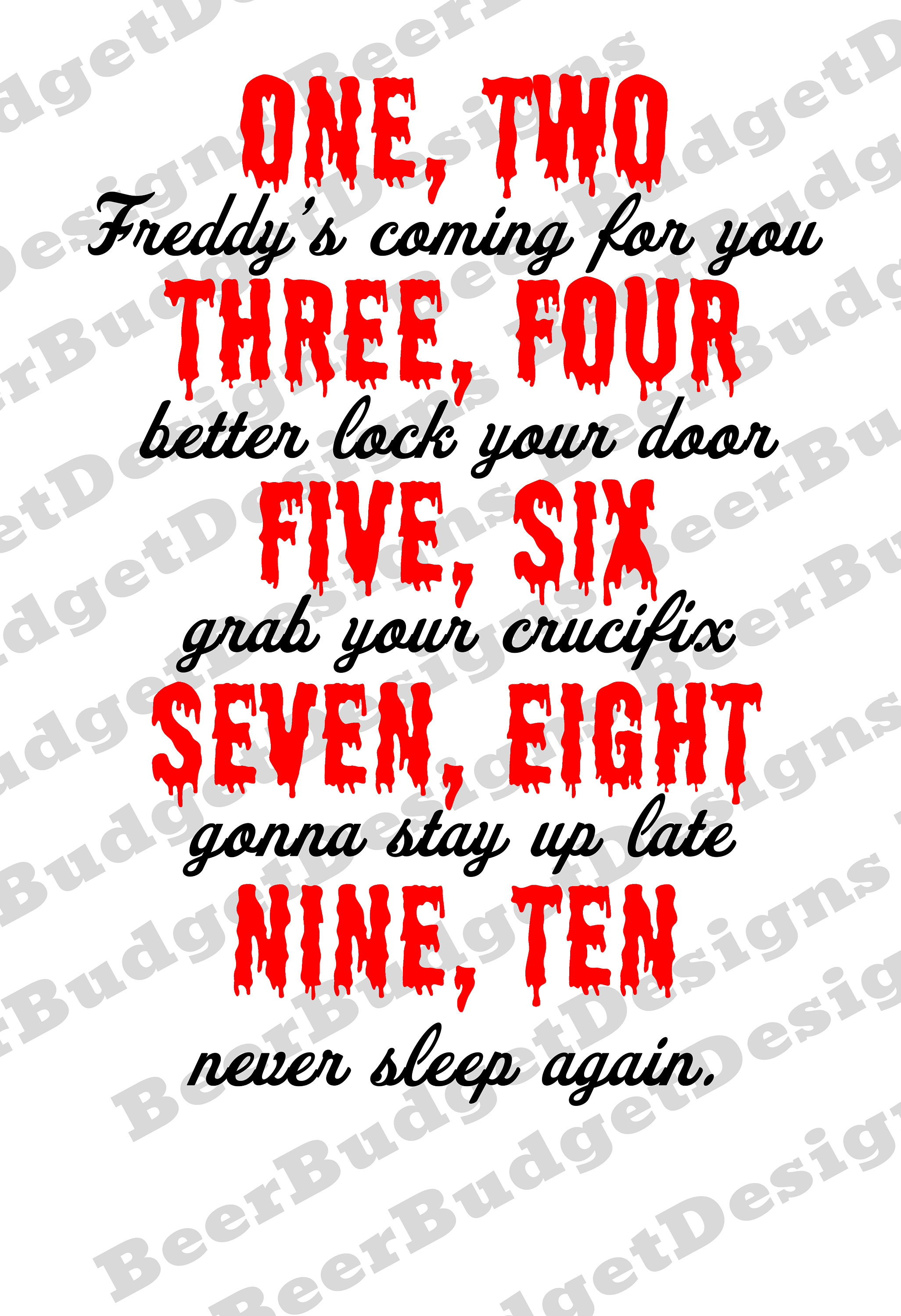 Freddy Coming For You Nightmare On Elm Street SVG File