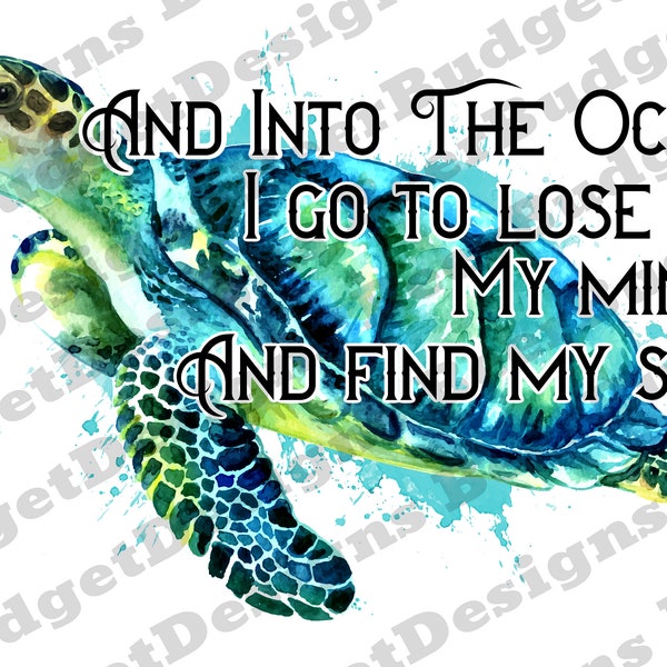 Into The Ocean - Jade Turtle |PNG|SVG| Sublimation file