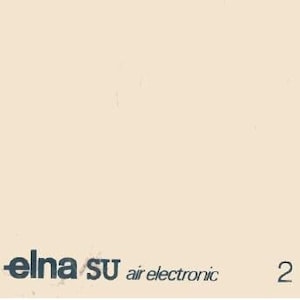 May include: A white paper with the text "elna su air electronic" and the number "2" printed on it.