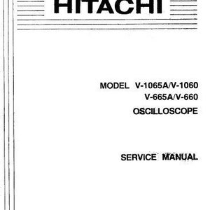 Hitachi Oscilloscope Service Manual: V-660, V-665A, V-1060, V-1065A