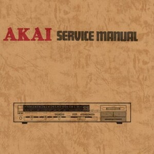 May include: Akai service manual for the stereo receiver model AA-A1/L. The cover is brown with a textured surface. The front of the receiver is shown in black and white.