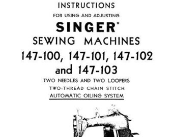 Singer 1933 Instructions Machine A Coudre