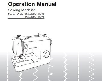 BROTHER 885-X01 885-X11 885-X21 888-X01 888-X11 888-X21 Manual de funcionamiento Máquina de coser en INGLÉS