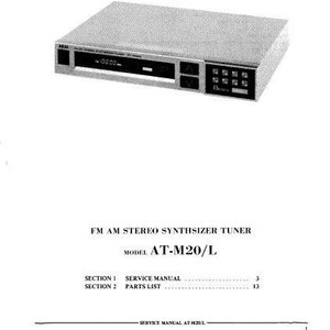 AKAI At-m20 At-m20l Service Manual Fm Am Stereo Synthesizer Tuner Including Pcbs Schematic Diagram And Parts List in ENGLISH