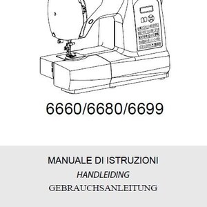 SINGER 6660 6680 6699 Manuale Di Istruzioni Handleiding Gebrauchsanleitung Italiano NL Deutsch