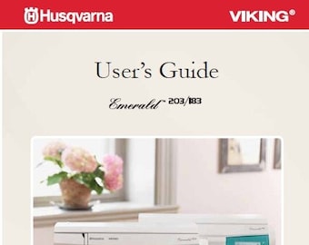 HUSQVARNA Viking Emerald 203 183 Users Guide Sewing Machine 48 Pages in English. Pdf Download. MORE MANUALS @ themanualsservice dot com