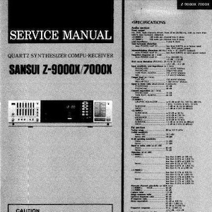 Sansui Z-9000X/Z-7000X Compu-receiver Service Manual (english) - Etsy