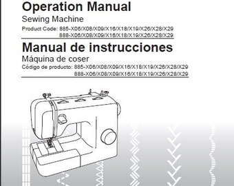 Brother XM2701 Sewing Machine Operation Manual - English & Spanish (PDF Download)