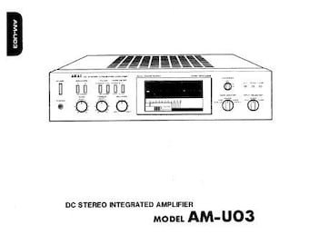 AKAI AM-U03 Stereo Amplifier Service Manual (PDF Download) - Etsy