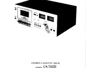 AKAI CS-702D Service Manual inc pcbs schem diag and parts list Stereo Cassette Tape Deck in ENGLISH