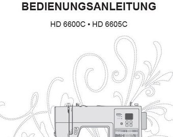 SINGER HD6600C HD6605C Bedienungsanleitung Nahmaschine 40 Seite Deut (PDF Download)