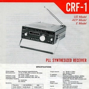 SONY CrF-1 Service Manual Pll Synthesized Receiver in English. MORE MANUALS @ themanualsservice dot com