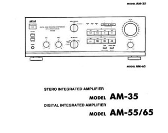 AKAI AM-35 AM-55 Am-65 Service Manual inc pcbs schem diags and parts list Stereo Integrated Amplifier Digital Integrated amplifier English