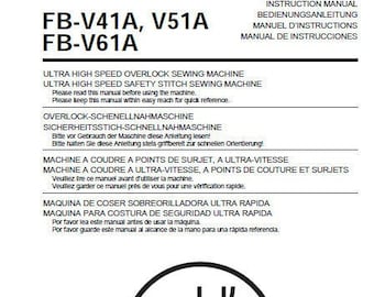 Manual de instrucciones de la máquina de coser Brother FB-V41A FB-V51A FB-V61A