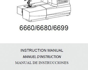 Singer 6660 6680 6699 Sewing Machine Instruction Manual Eng Franc Esp Pdf Download