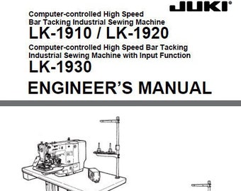 Manual do Engenheiro da Máquina de Costura JUKI Lk-1910, Lk-1920, Lk-1930