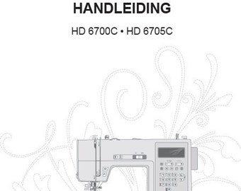 Singer HD6700C HD6705C Sewing Machine Handleiding 48 Pages Nederlands (PDF Download)
