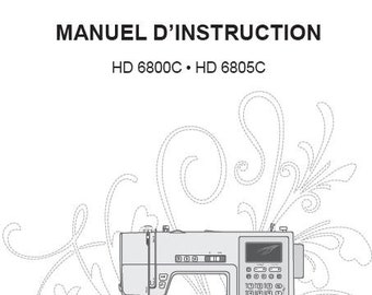 SINGER Hd6800C Hd6805C Manuel D'Instruction Machine A Coudre Francais (PDF Download)