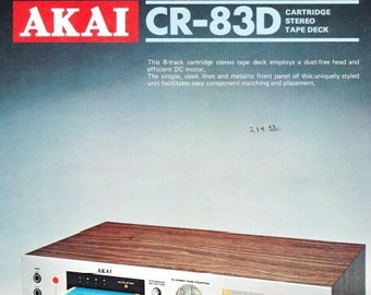 AKAI Cr-83D Catalogus 8-track cartridge stereo cassettedeck in het ENGELS