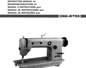 Brother DB2-B755 Sewing Machine Instruction Manual