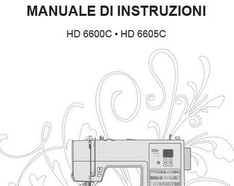 Singer HD6600C HD6605C Macchina Da Cucire Manuale Di Istruzioni Italiano Scaricamento Pdf