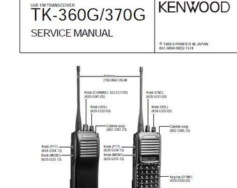 KENWOOD Tk-360G Tk-370G Uhf Fm Transceiver Service Manual