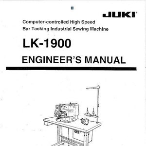 JUKI Lk-1900 Engineers Manual Sewing Machine in English. MORE MANUALS @ themanualsservice dot com