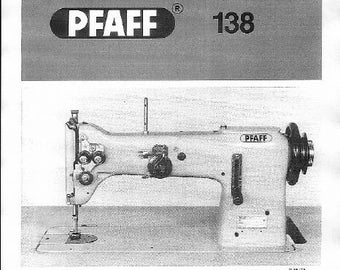 PFAFF 138 Gebrauchsanleitung Instruction Book Instructions De Service Instrucciones De Servicio Nehmaschine Sewing Machine Machine A Coudre