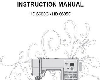 Singer HD6600C HD6605C Sewing Machine Instruction Manual 40 Pages English PDF Download