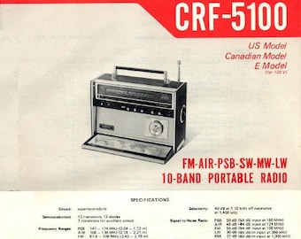 SONY CRF-5100 Radio Receiver Service Manual