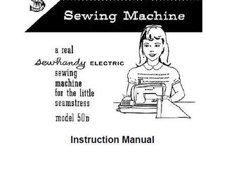 SINGER 50D SEWHANDY ELECTRIC Instruction Manual Sewing Machine in English