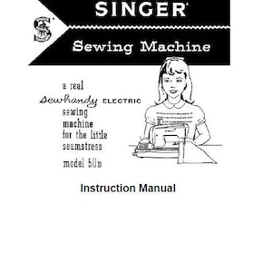 SINGER 50D SEWHANDY ELECTRIC Instruction Manual Sewing Machine in English