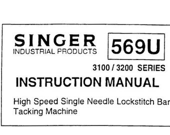 SINGER 569U 3100 Serie 3200 Máquina de coser manual de instrucciones