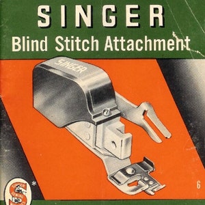 Singer Sewing Machine Low Shank Blind Stitch Attachment in Box Simanco  160616