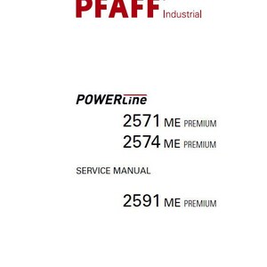 PFAFF 2571 2574 2591 Sewing Machine Service Manual