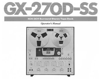 AKAI GX-646 ステレオテープデッキ 取扱説明書 - Etsy 日本
