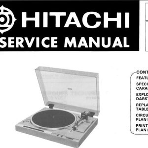 HITACHI HT-12 Service Manual Belt Drive Turntable