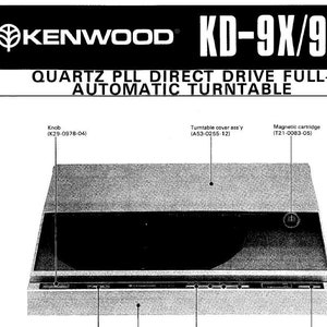 Instrukcja serwisowa KENWOOD KD-9X KD-9XG Quartz Pll z napędem bezpośrednim, w pełni automatyczny gramofon w języku angielskim