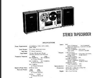 SONY TC-270 Service Manual Stereo Tapecorder English Pdf Download
