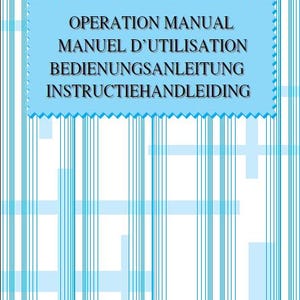 BROTHER VX1400 Operation Manual Manuel D&#39;Utilisation Bedienungsanleitung Instructiehandleiding Sewing Machine Machine A Coudre Nahmaschine