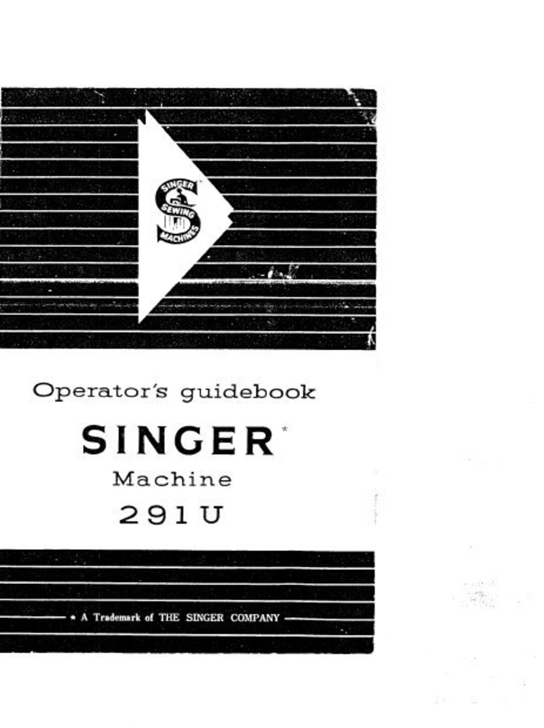 Operators Guide Book SINGER 291U Operators Guidebook Sewing Machine in English MORE MANUALS ...