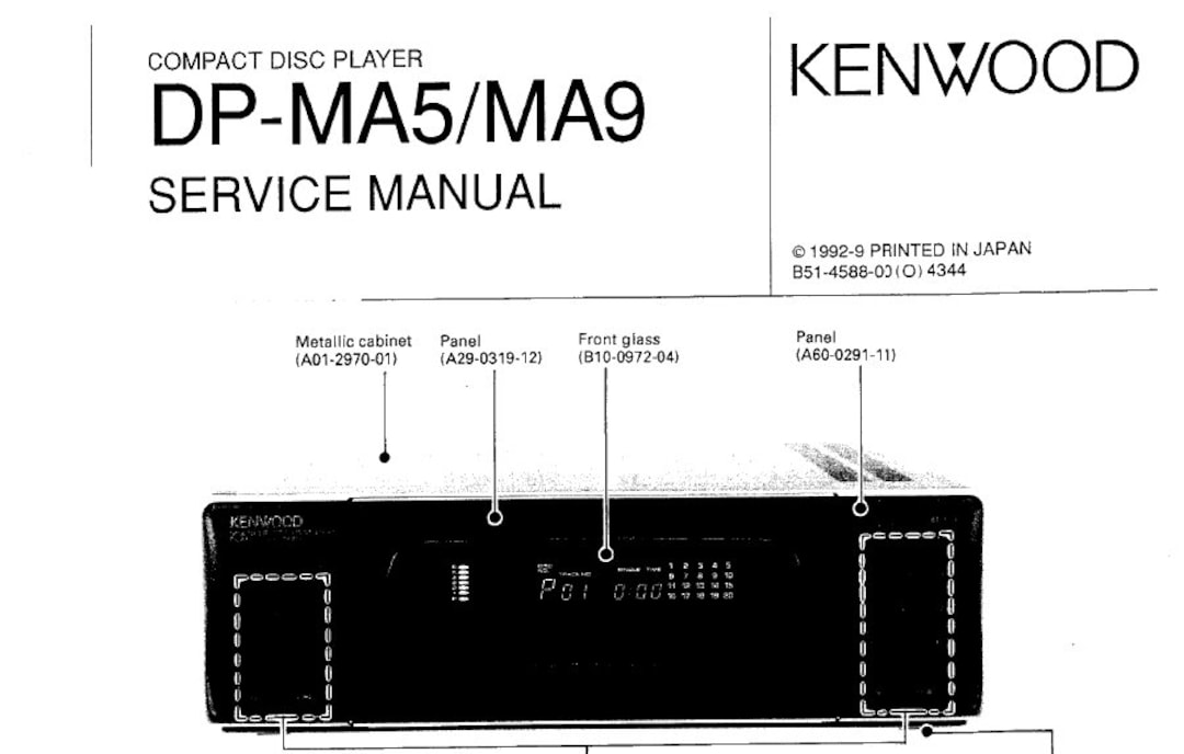 KENWOOD Dp-ma5 Dp-ma9 Service Manual Cd Player in ENGLISH - Etsy