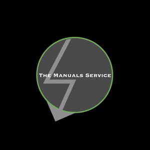 May include: A green circle with a gray lightning bolt inside. The text "THE MANUALS SERVICE" is written in white letters inside the circle.