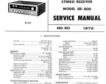 HITACHI Sr-800 Service Manual Stereo Receiver in English. MORE MANUALS @ themanualsservie dot com