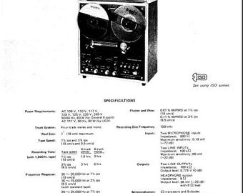 SONY TC-640 Service Anleitung Stereo Tape Deck Englisch Pdf Download
