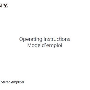 SONY TA-A1ES Operating Instructions Integrated Stereo Amplifier